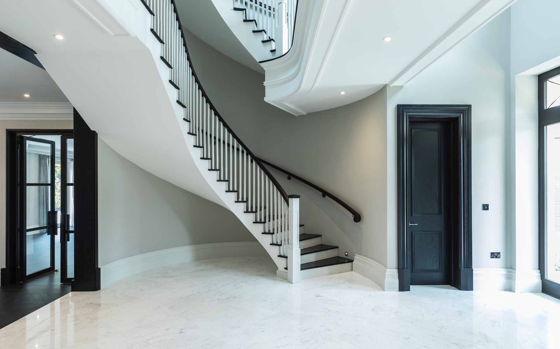 Furze Field, Oxshott - Luxury Precast Concrete Curved Stairs