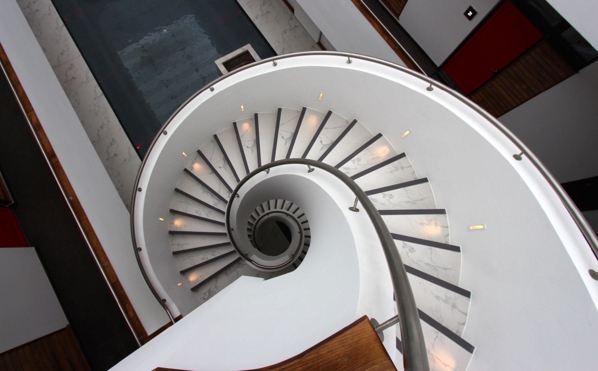 Denham Film Studios vertical stair view