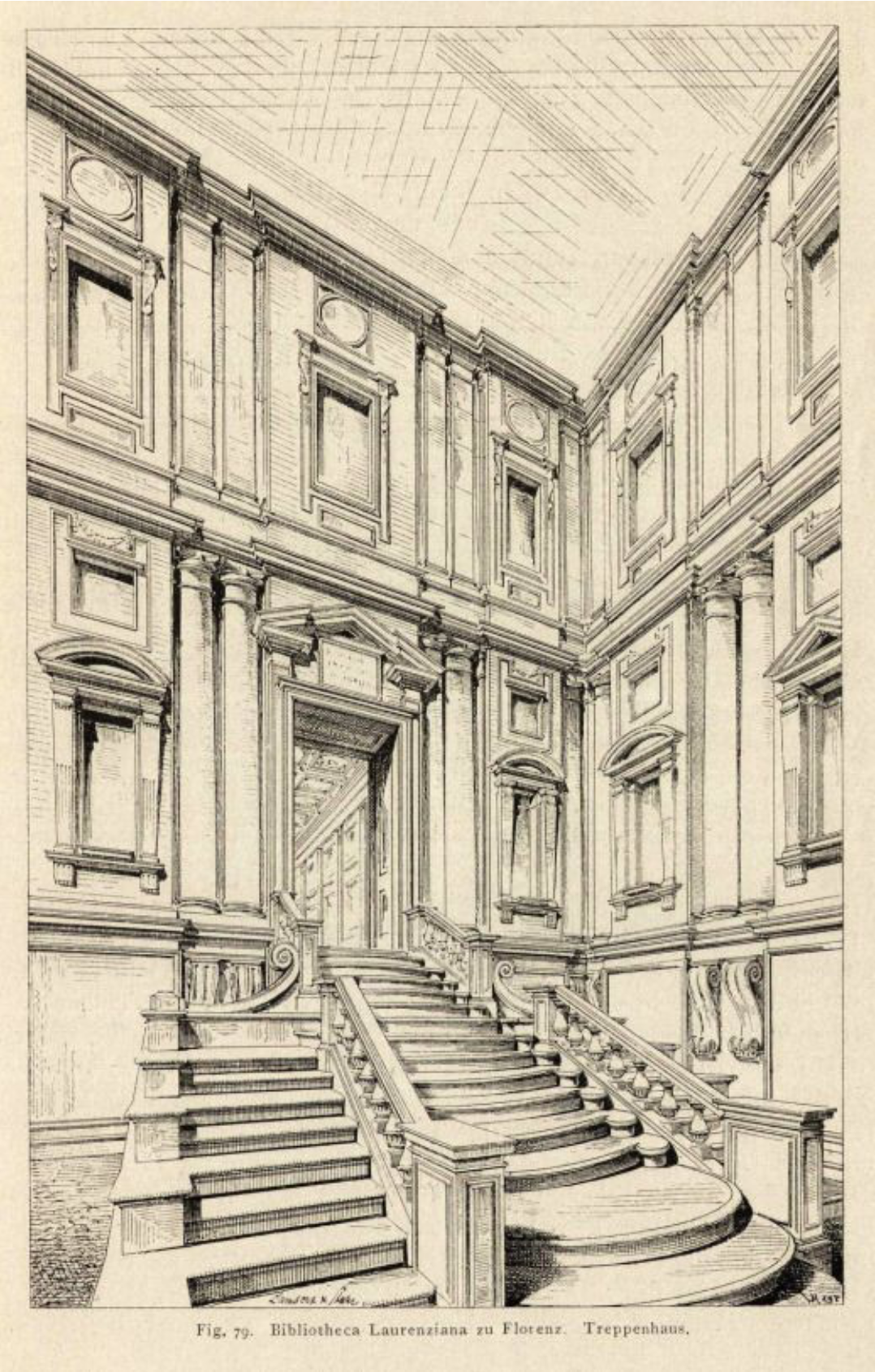 Michelangelo Luxury Staircase Sculpture Illustration