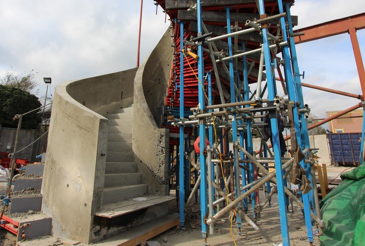 precast concrete luxury spiral curved helical stairs staircase in mould