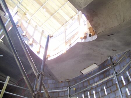 Kallisto preparing for concrete staircase to be installed