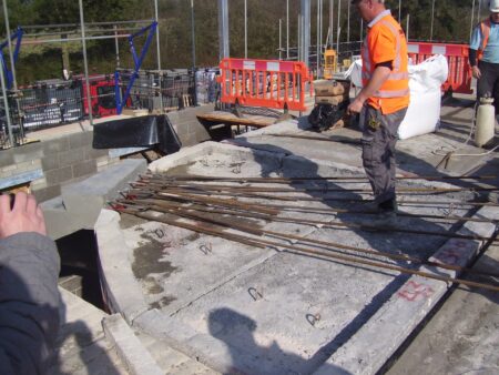 Kallisto installation of a curved concrete stair